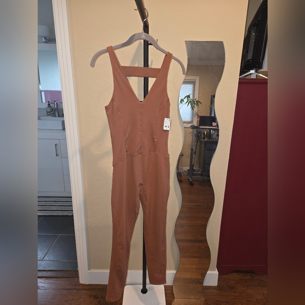 NWT FP Movement by Free People Tan Jumpsuit